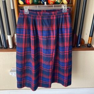 Pendleton plaid virgin wool skirt